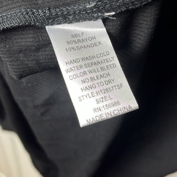 Six Fifty Off Shoulder Top Black Large Cold Elbow long sleeve - Picture 4 of 8